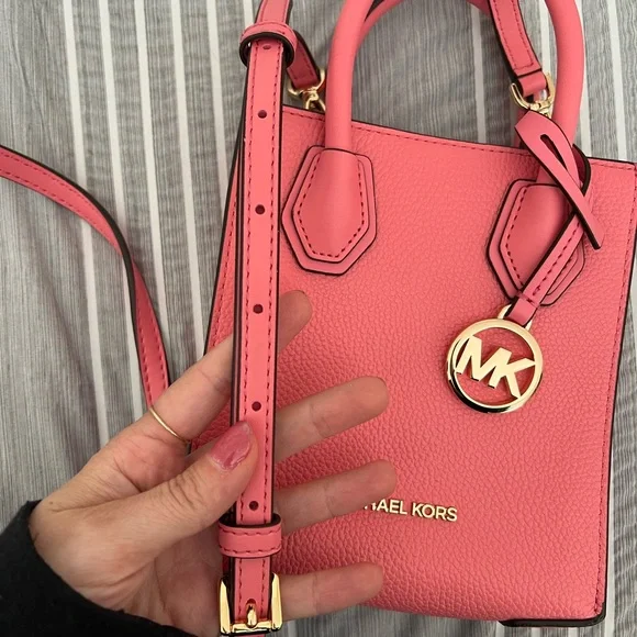 Michael Kors Mercer Extra-Small / Mini Pebbled Leather satchel purse / bag - Picture 12 of 12